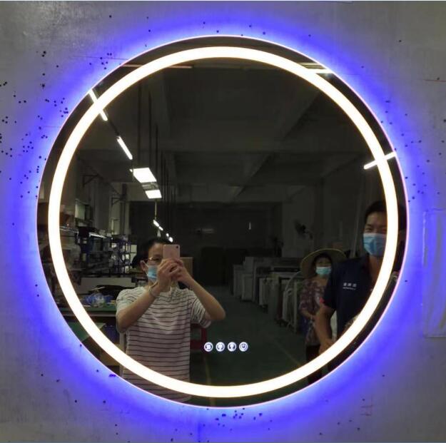 RGB large led bathroom mirror