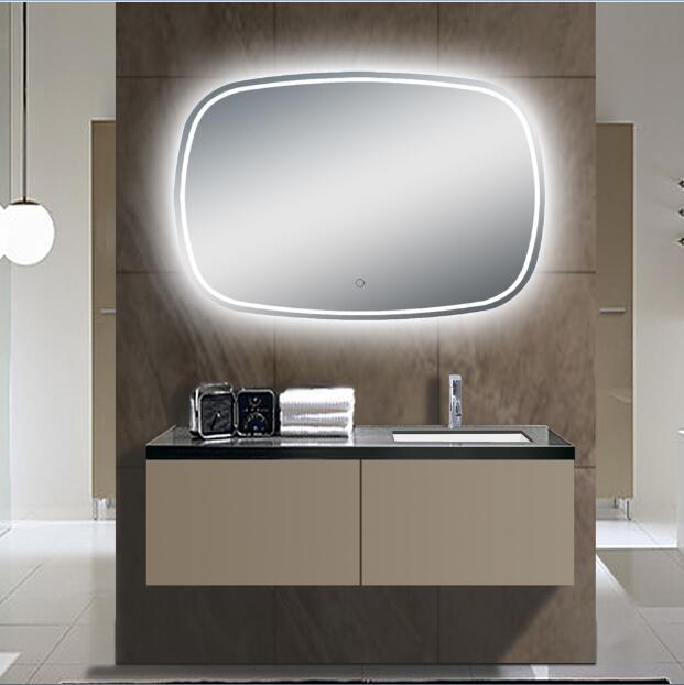 round led bathroom mirror with magnifying glass