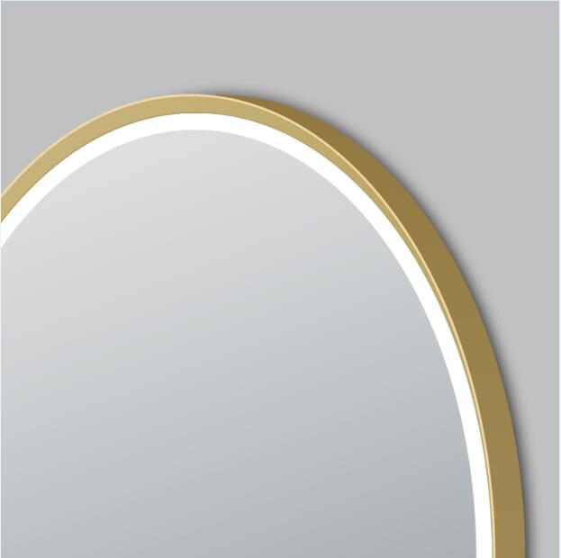 gold led backlit mirror with lights