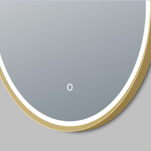silver led backlit mirror with defogger