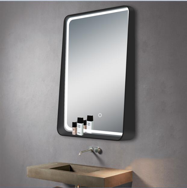  black customized illuminated mirror china supplier