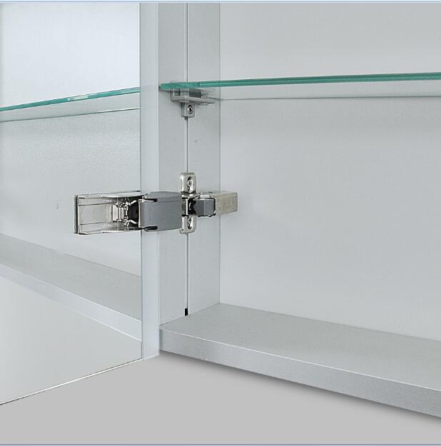 rectangular mirror cabinet with bluetooth
